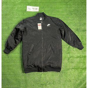 Nike Air Therma Fit Bomber Jacket Womens Size L Black Loose Oversize DD4640-010